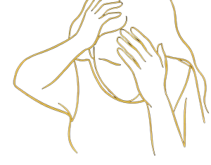 Illustration of a person experiencing headache or migraine symptoms